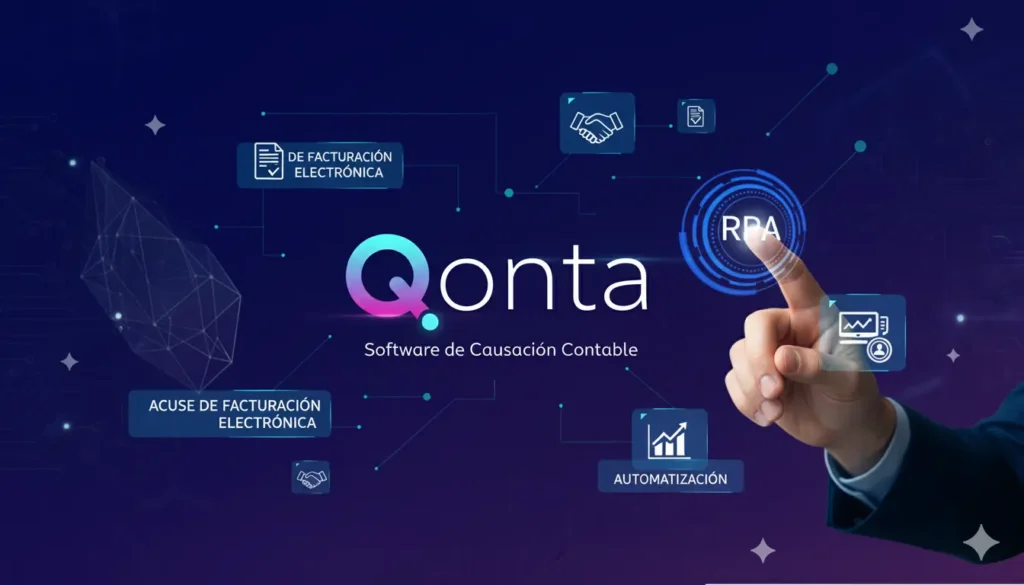 Acuse de facturación electrónica, causación, qonta, SaaS, software contable